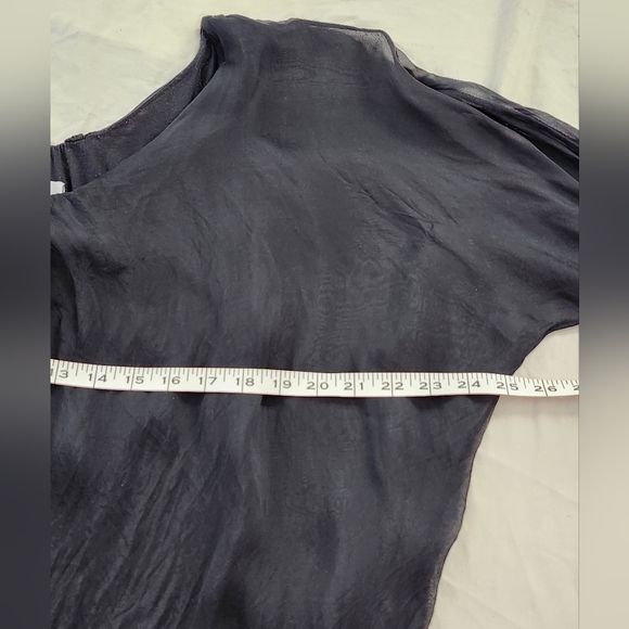 Made in Italy, Meo Meli Black Silk Cinched Hip Women's Dress, One size - Picture 9 of 10